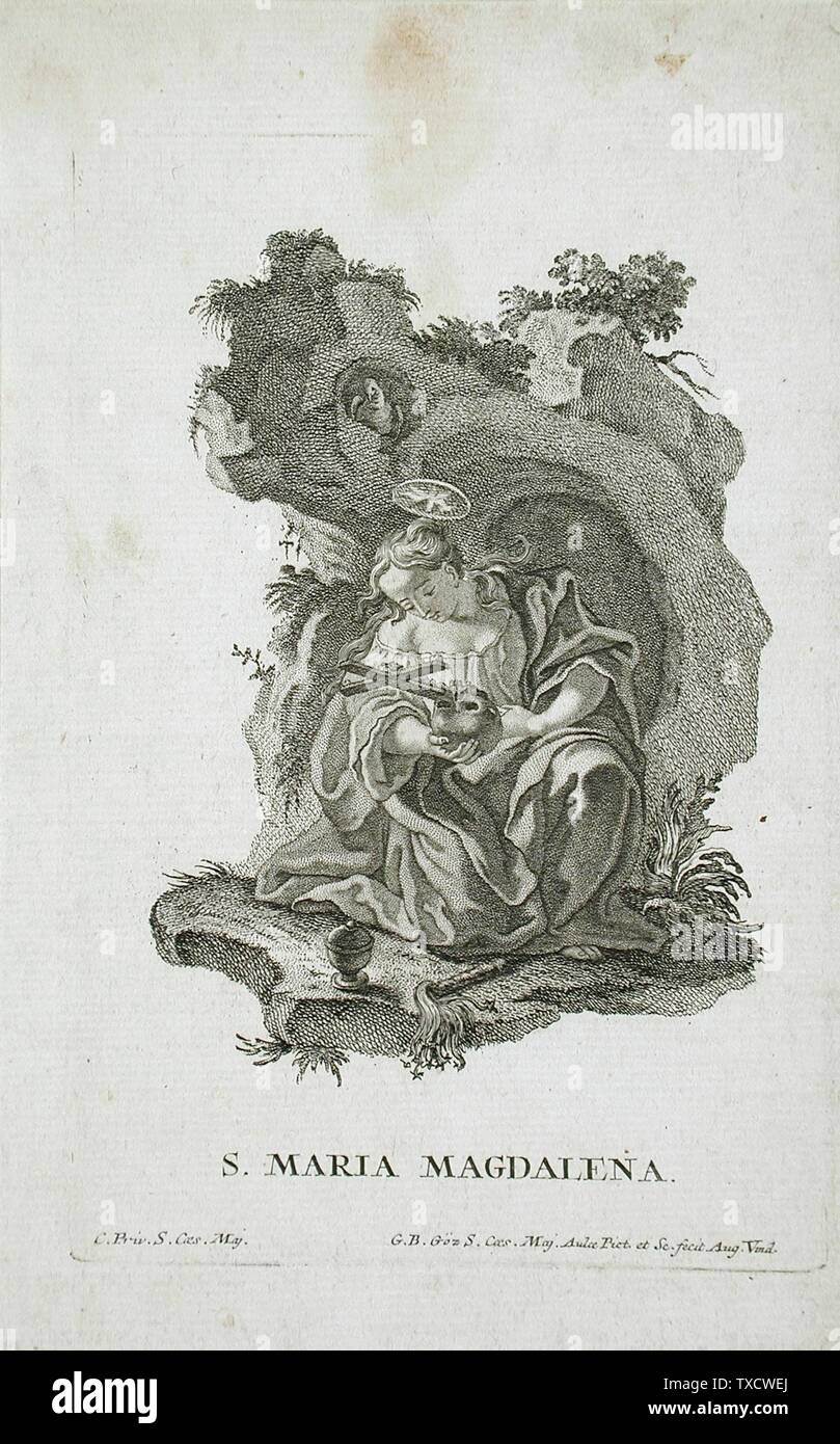 Saint Mary Magdalene English Germany 18th Century Prints - 