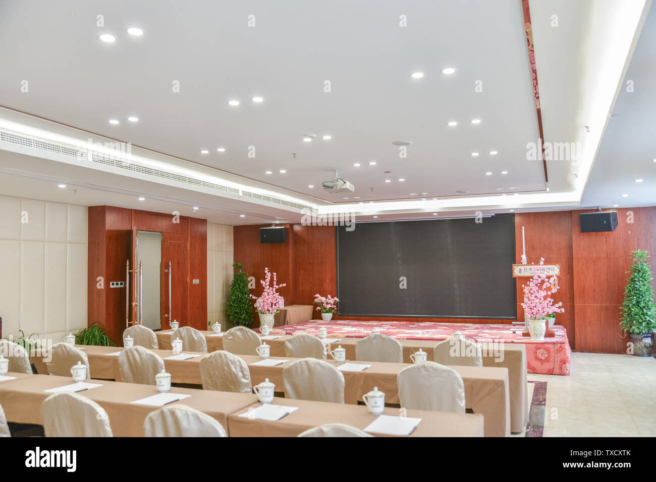 Hotel conference room decoration effect Stock Photo - Alamy