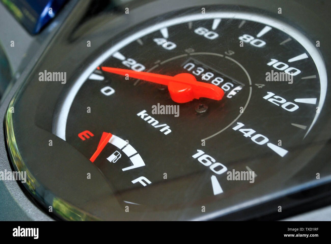 4stroke motorcycle dial system.Motorcycle control panel Stock Photo