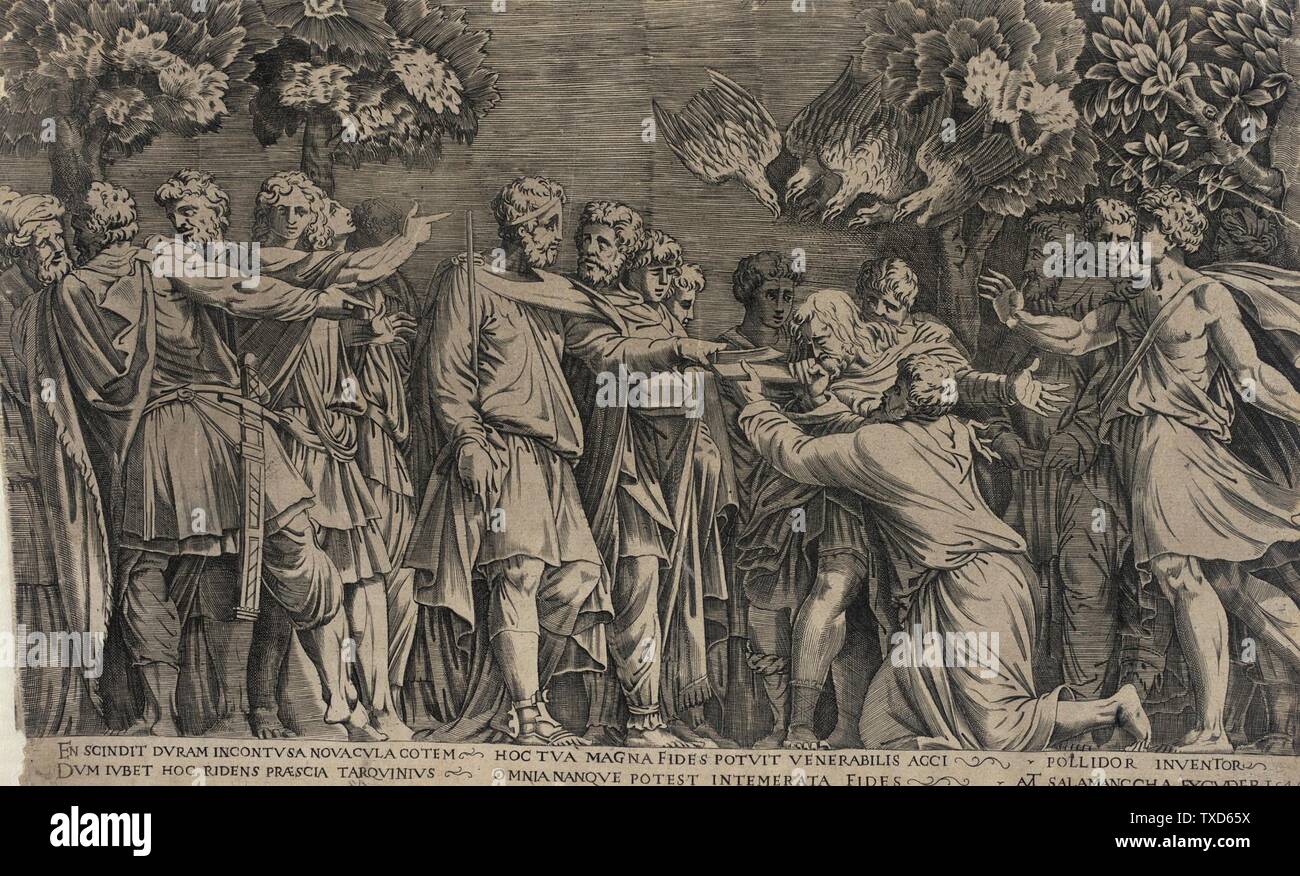 Tarquinius priscus cutting the whetstone hires stock photography and