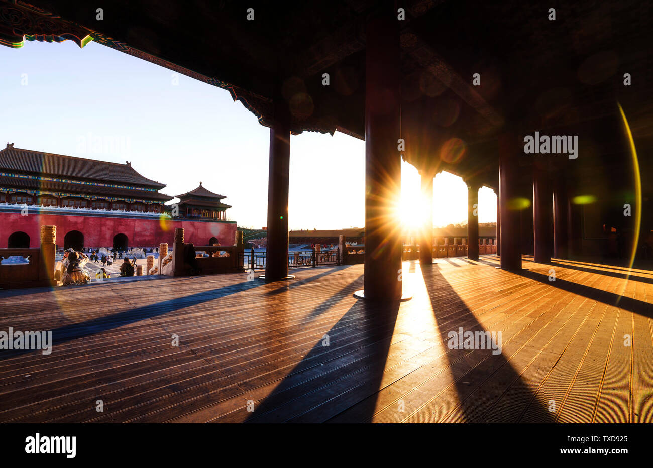 The winter light and shadow of the Imperial Palace Museum Stock Photo ...