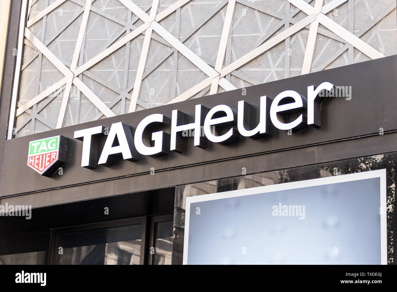 NEW YORK, USA MAY 15, 2019 The Tag Heuer store on 5th Ave in New