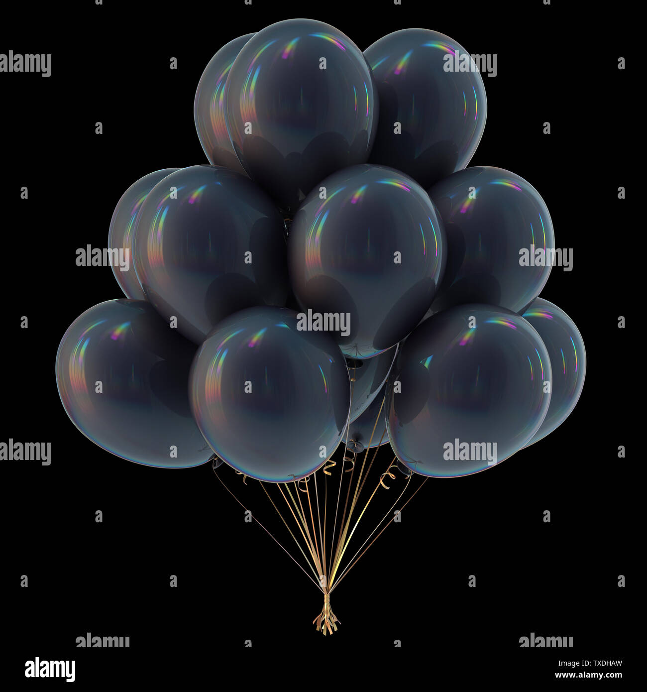 balloon bunch black colorful. party balloons event, birthday celebrate ...