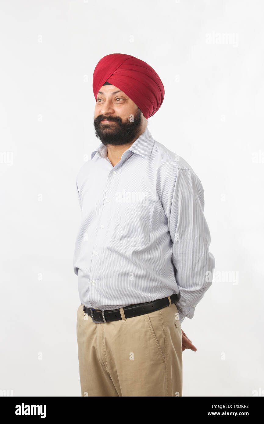 Sikh man standing Stock Photo