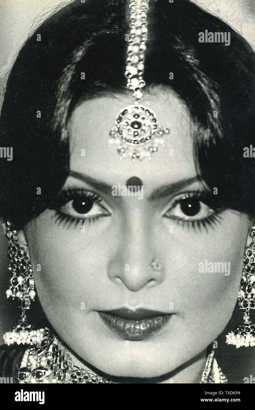 Parveen Babi, Indian Bollywood film actress model, India, Asia, old vintage 1900s picture Stock Photo