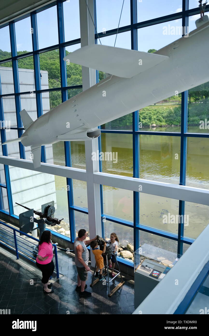 Submarine Force Museum, Groton CT USA, Jun 2019. Inside with photos