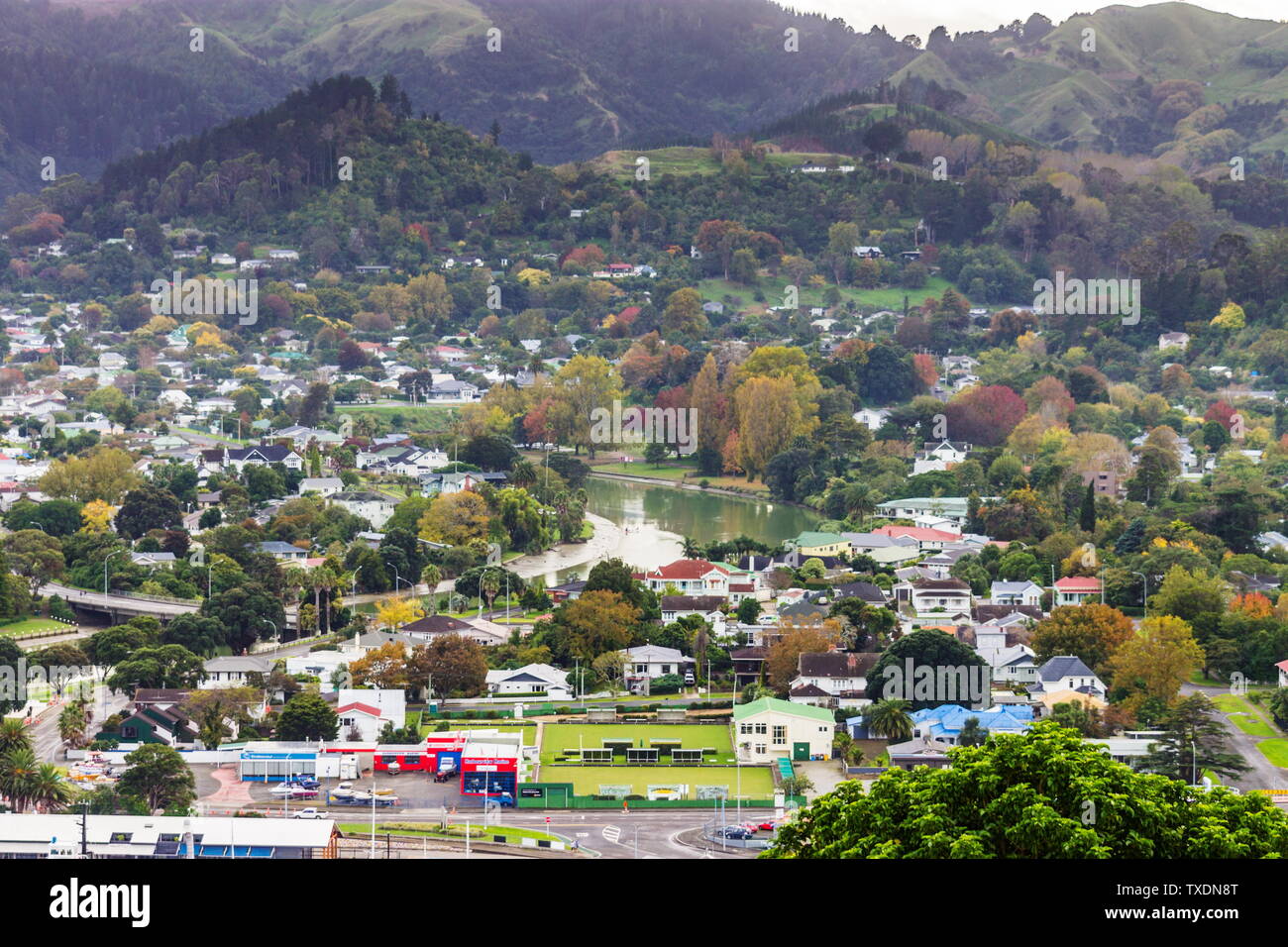 Gisborne, New Zealand - April 24th, 2017: Gisborne is a city on the east coast of New Zealand’s North Island. Stock Photo