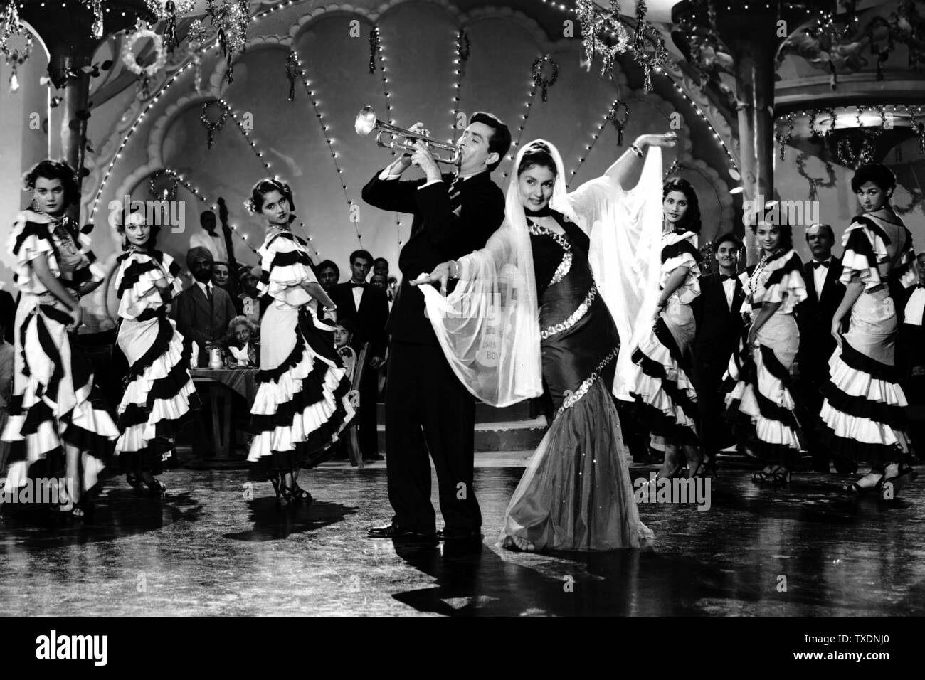 Indian Bollywood actress Nadira and actor Raj Kapoor, India, Asia, 1955 Stock Photo