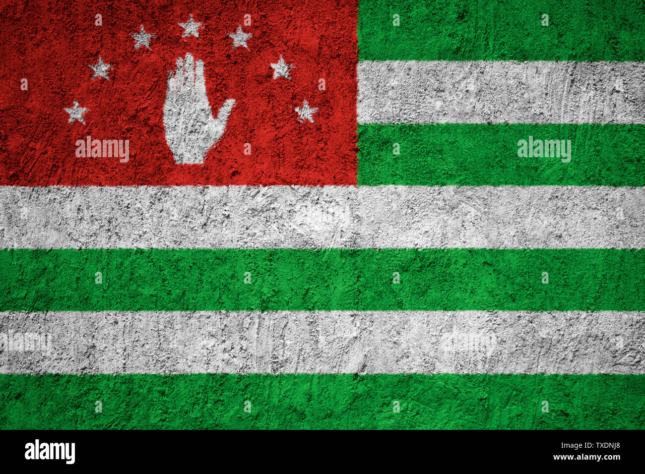 Abkhazia flag painted on the cracked grunge concrete wall Stock Photo ...