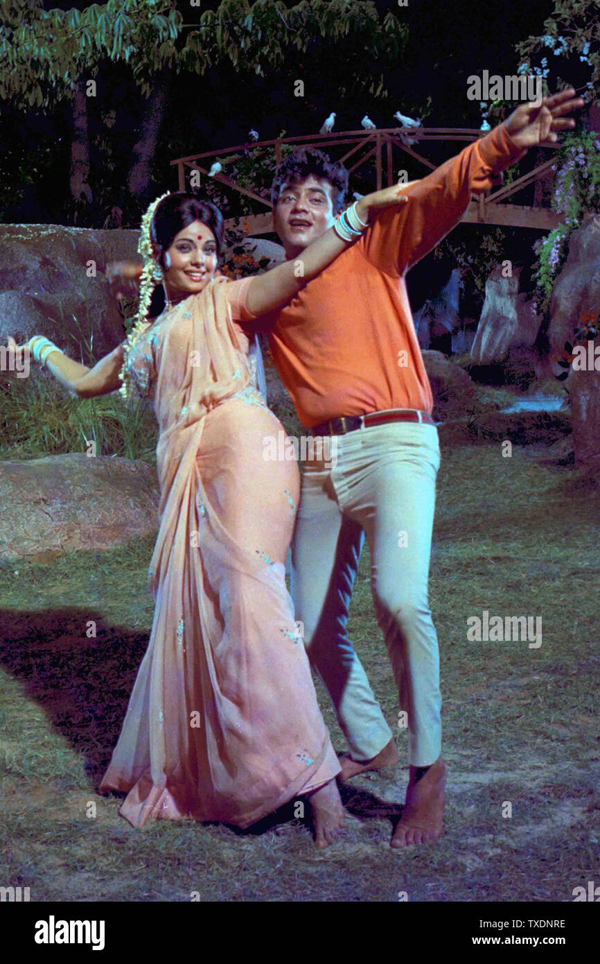Mumtaz , Indian Bollywood hindi movie film actress and actor Jeetendra, India, Asia, 1970, old vintage 1900s picture Stock Photo