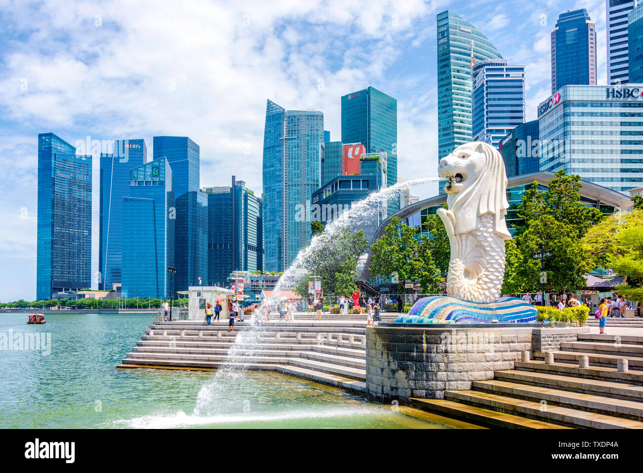 Lion City Singapore Merlion Park Stock Photo Alamy