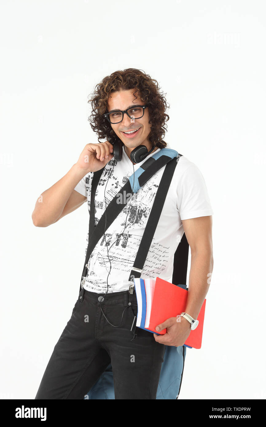 Portrait of a college student smiling Stock Photo - Alamy
