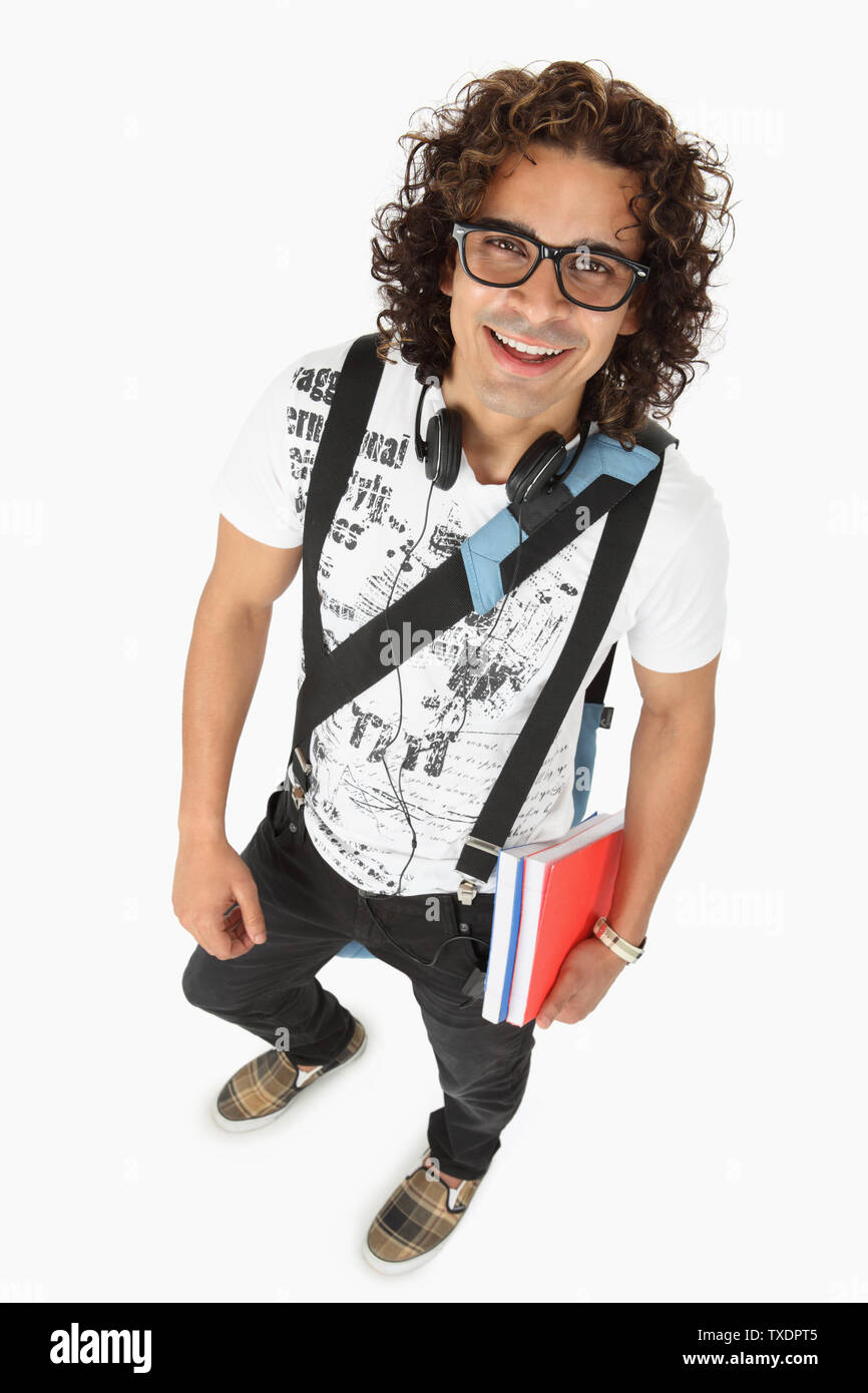 Portrait of a college student smiling Stock Photo - Alamy