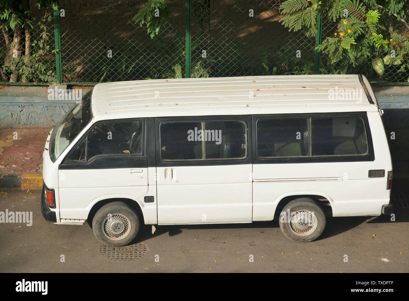 Toyota mini bus at Juhu, Mumbai, Maharashtra, India, Asia Stock Photo