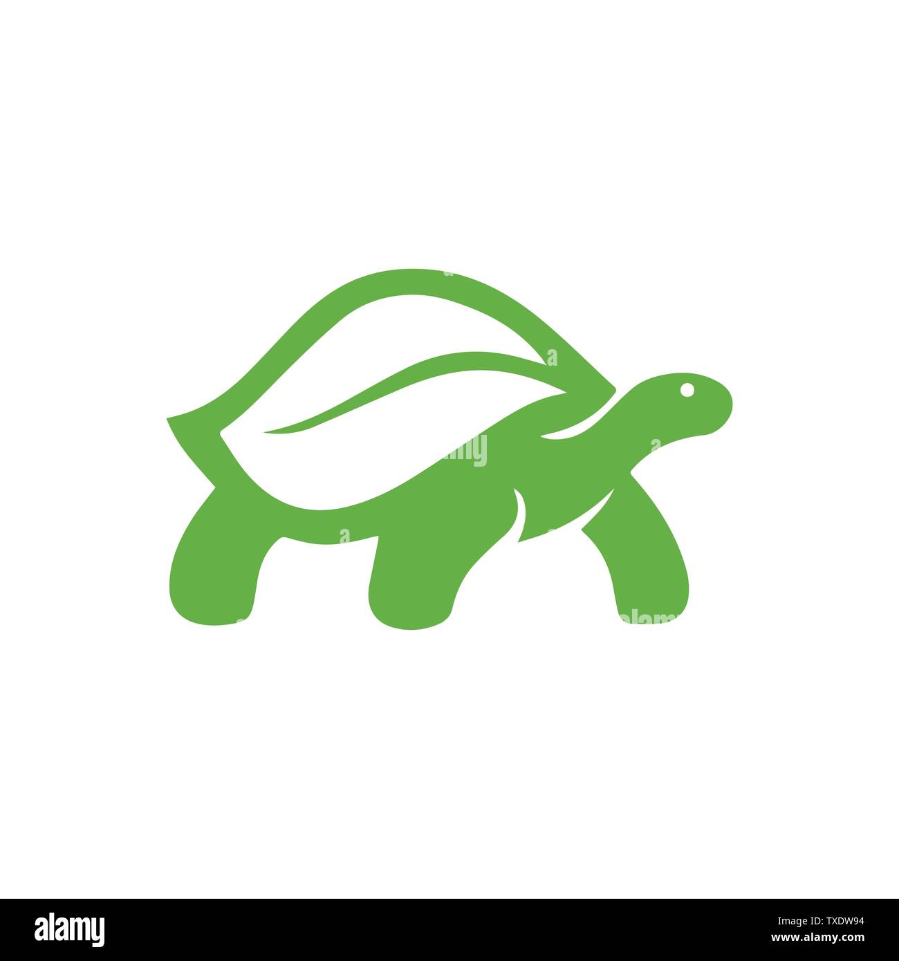 Ecological tortoise - logo template Stock Vector