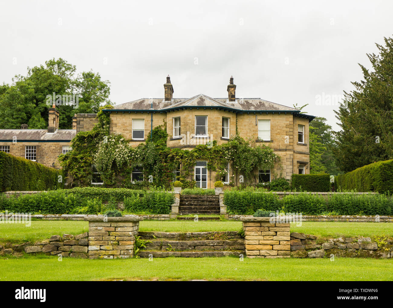 Old Manor house from the village of Edensor in the Chatsworth estate
