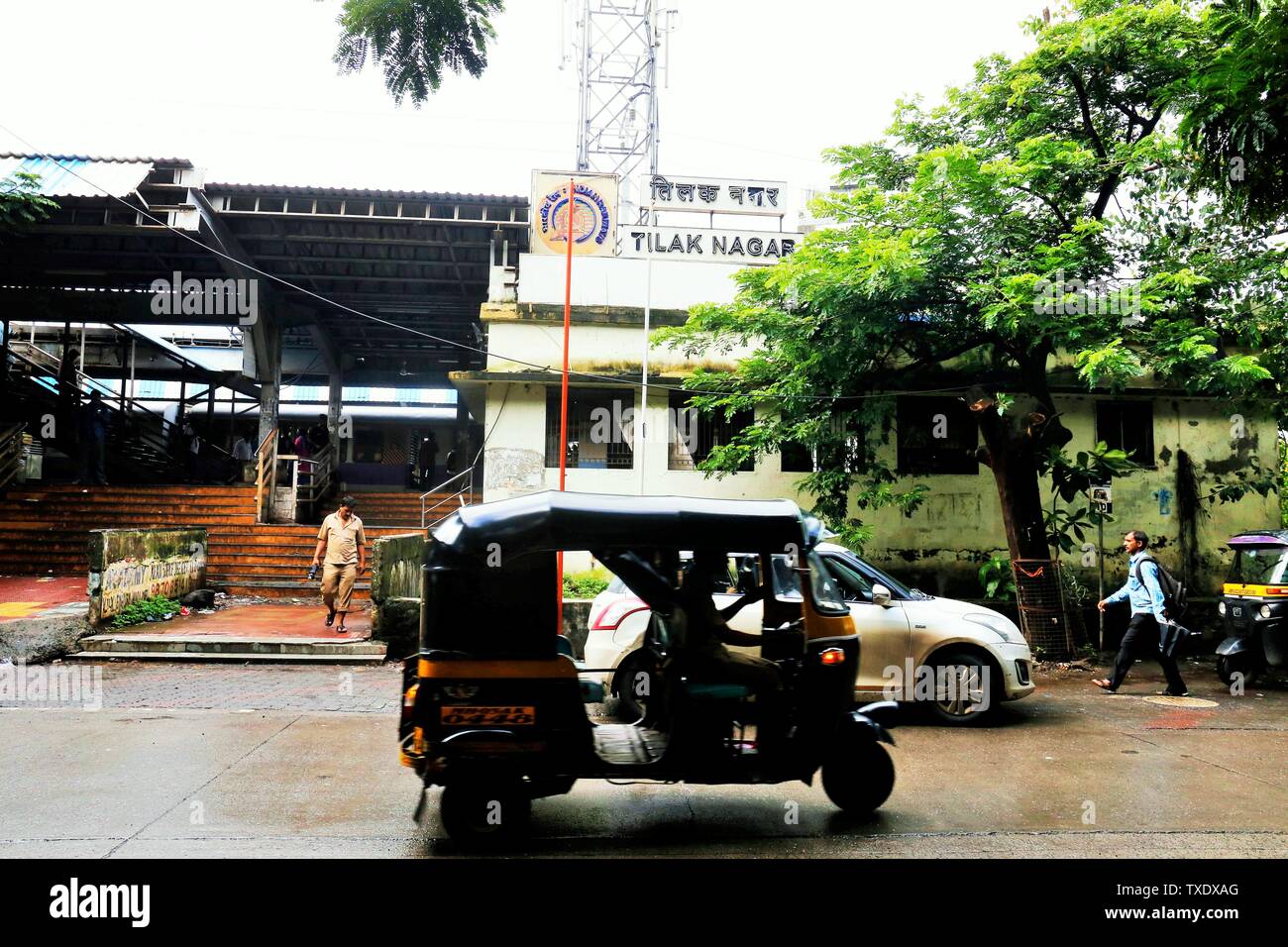 Tilak Nagar suburban railway station, Mumbai, Maharashtra, India Stock
