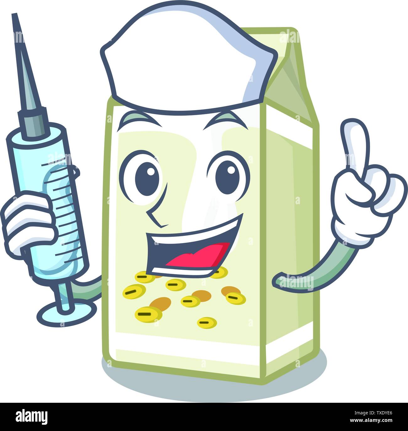 Nurse soy milk isolated with the character Stock Vector Image & Art Alamy