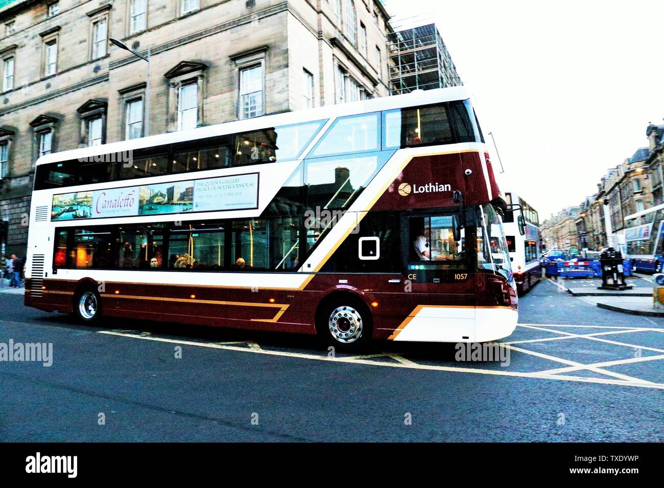 City bus, Edinburgh, Scotland, UK, United Kingdom Stock Photo