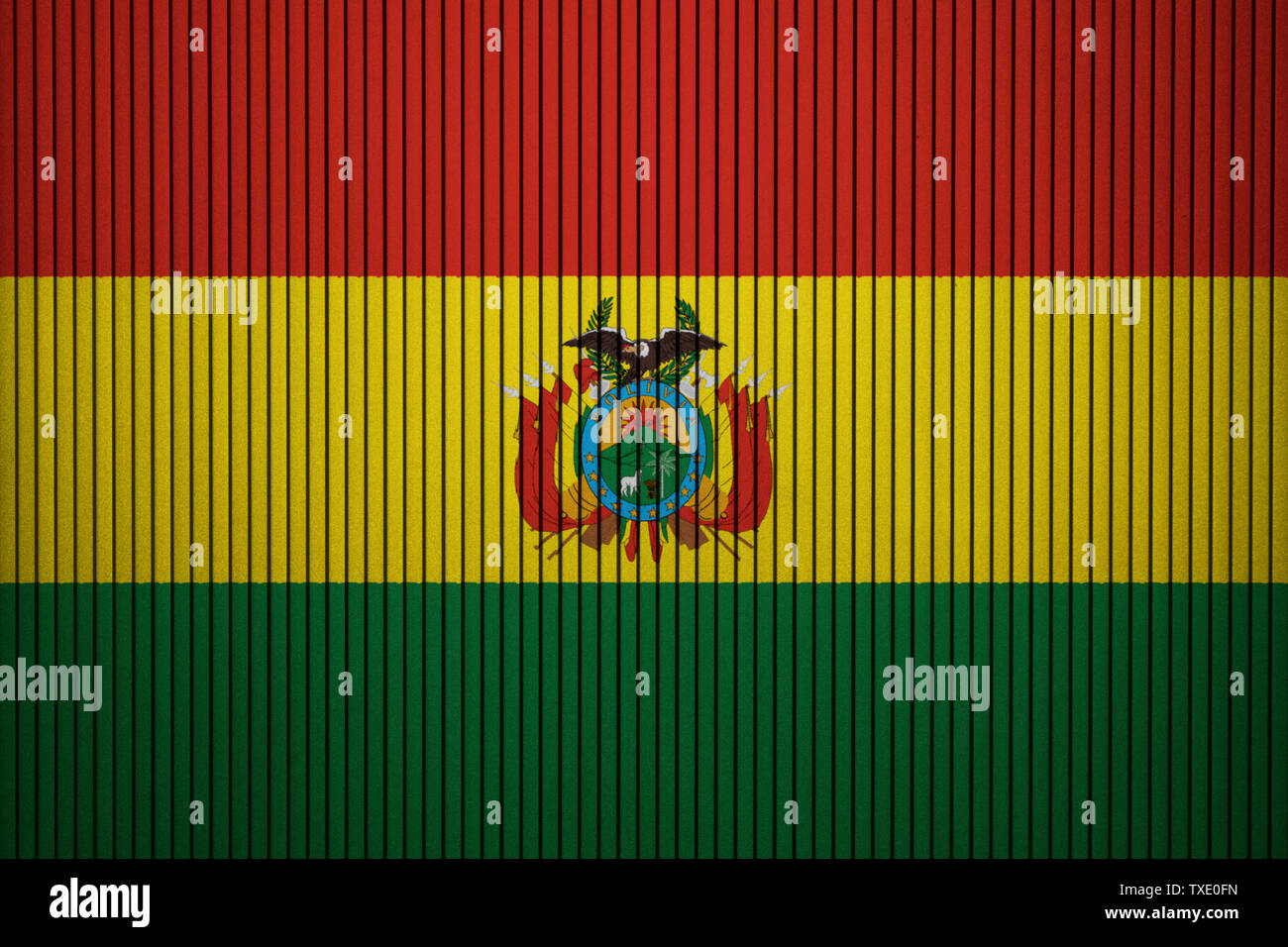 Bolivia flag painted on the cracked grunge concrete wall Stock Photo ...