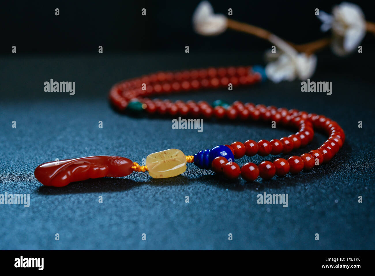 Red coral beads Stock Photo - Alamy