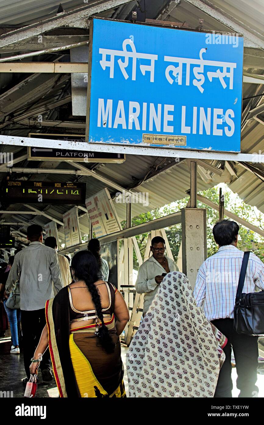 marine lines railway station, Mumbai, Maharashtra, India, Asia Stock Photo Alamy