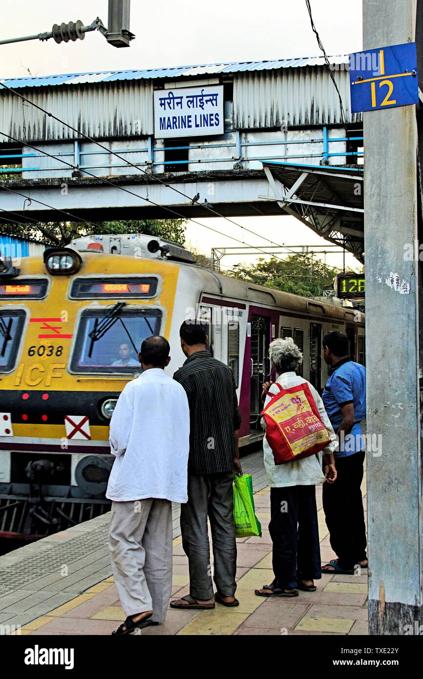 marine lines railway station, Mumbai, Maharashtra, India, Asia Stock Photo Alamy