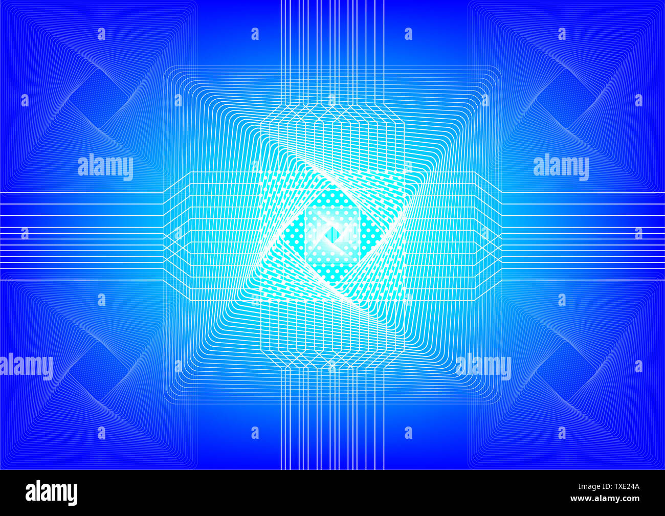 Digital financial technology chip concept background illustration Stock Photo