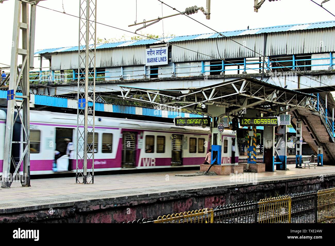 marine lines railway station, Mumbai, Maharashtra, India, Asia Stock Photo Alamy