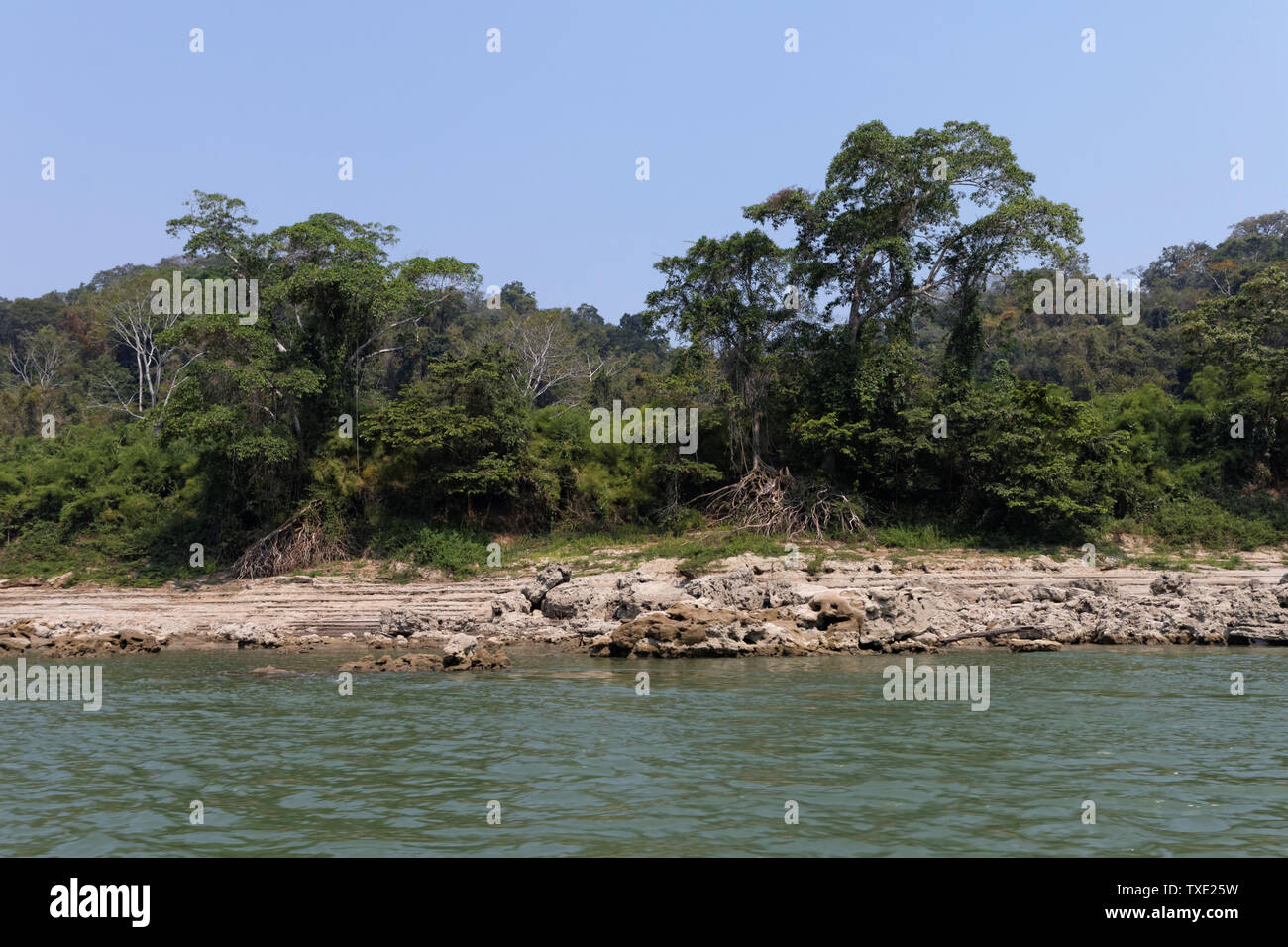 River Usumacinta at the border of Mexico and Guatemala Stock Photo