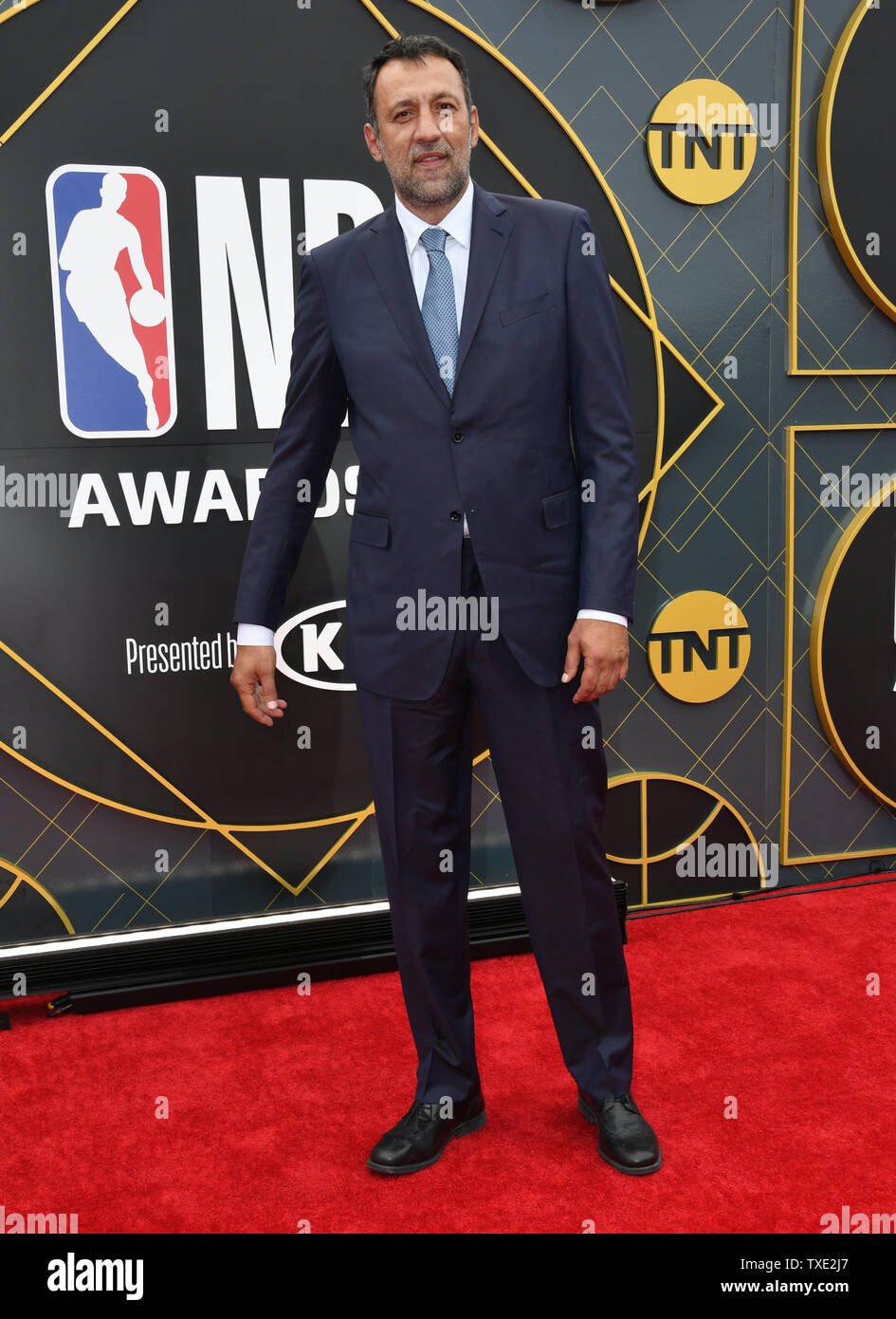 June 24, 2019 - Santa Monica, California, U.S. - 24 June 2019 - Santa Monica, California - Vlade Divac. 2019 NBA Awards held at the Barker Hangar. Photo Credit: Birdie Thompson/AdMedia (Credit Image: © Birdie Thompson/AdMedia via ZUMA Wire) Stock Photo