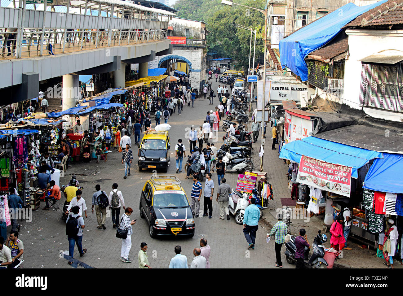 Grant Road Railway Station foot overbridge, Mumbai, Maharashtra, India