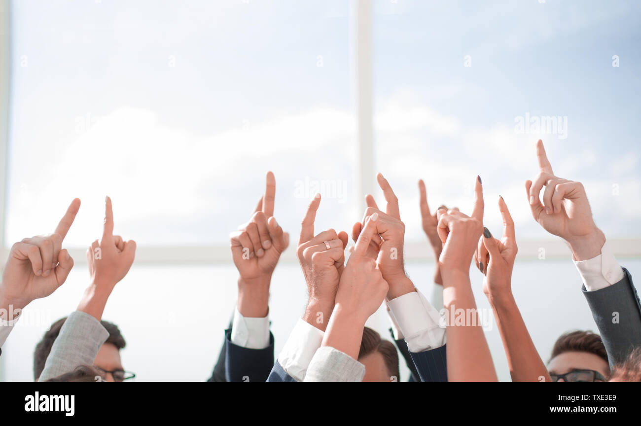 Composition finger pointing up hi-res stock photography and images - Alamy