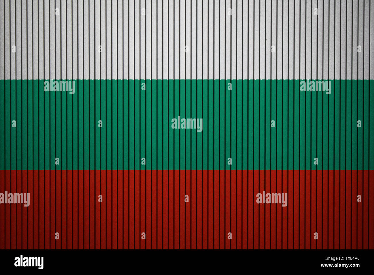 Bulgaria flag painted on the cracked grunge concrete wall Stock Photo ...