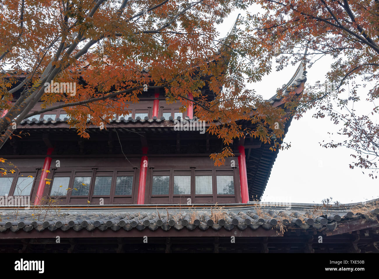 Architecture of Quanfu Temple in Suzhou Stock Photo - Alamy