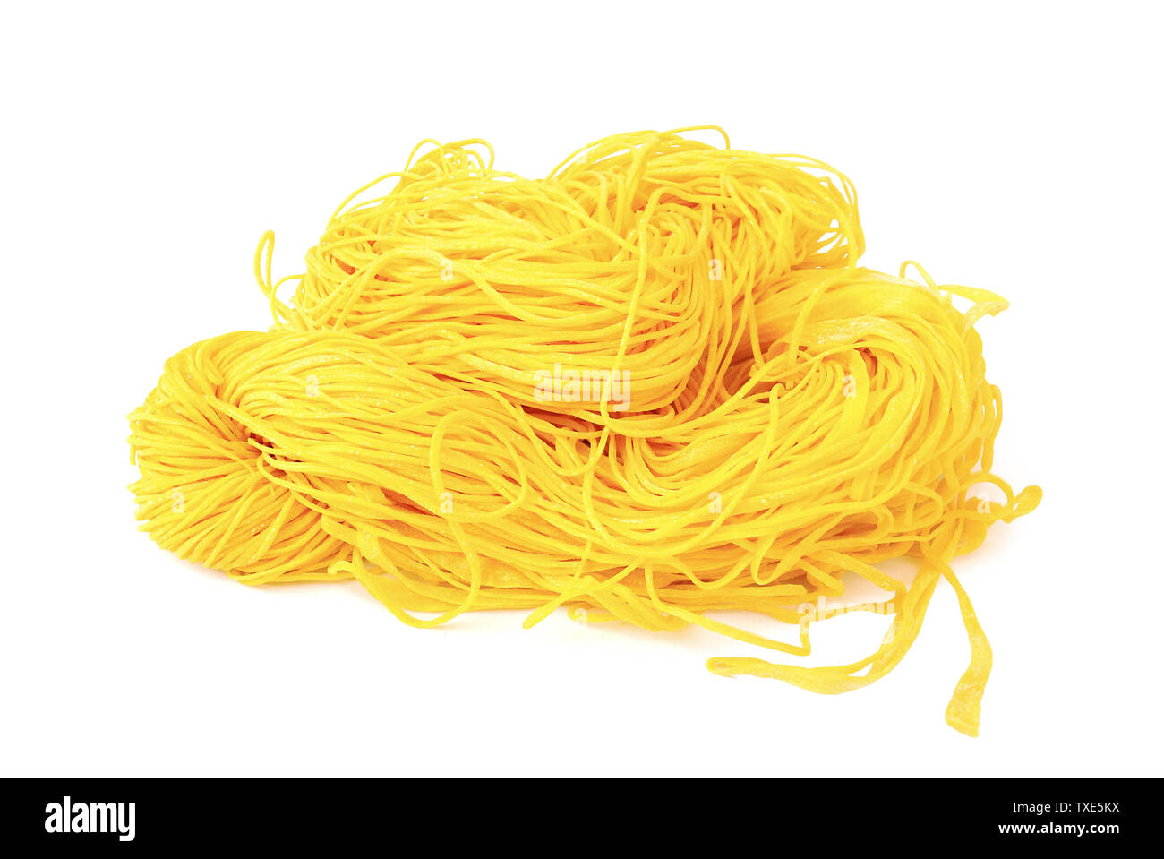 Thai noodles,Yellow noodles on white background.With Clipping Path Stock Photo Alamy