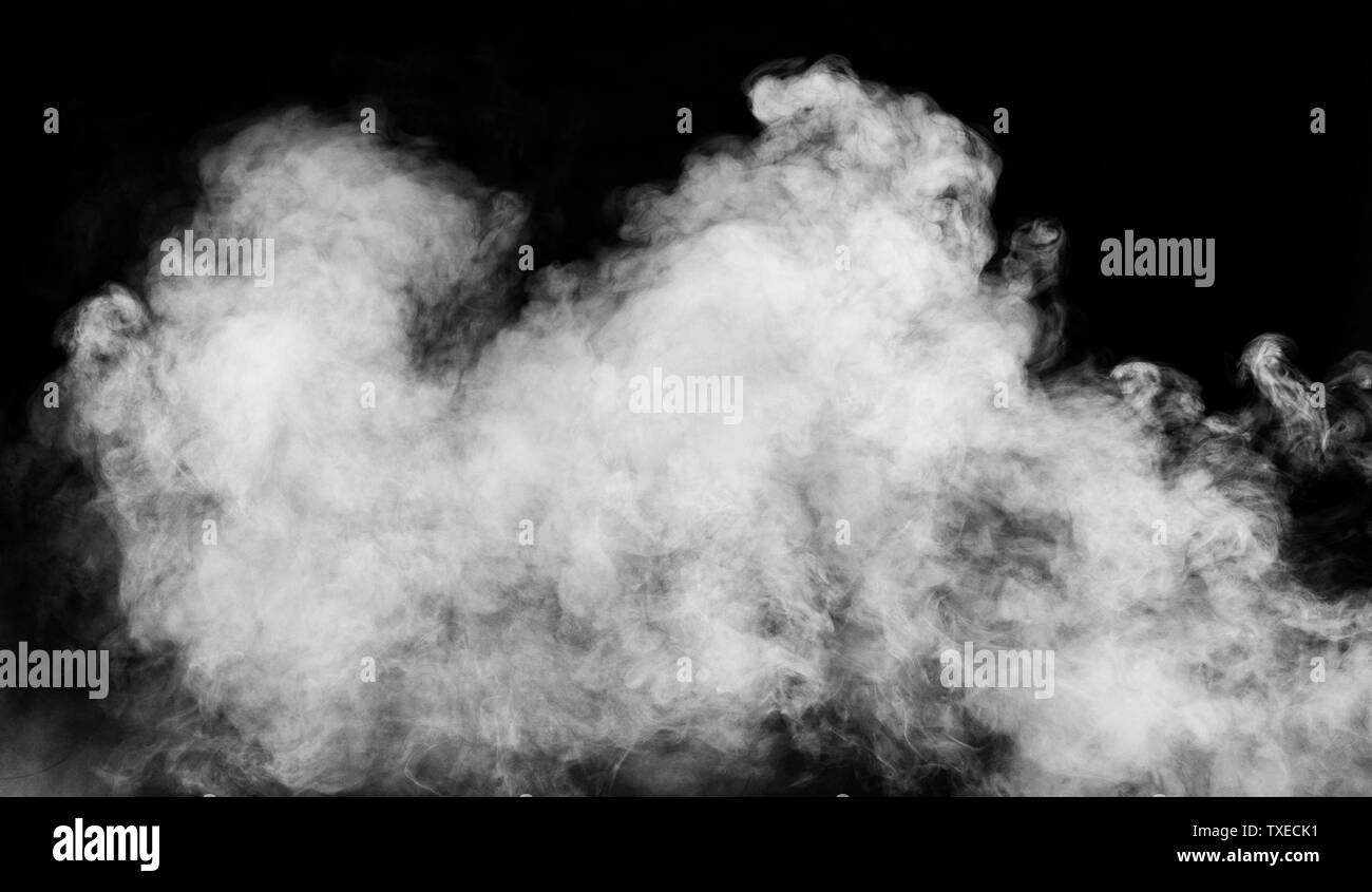 spectacular abstract white smoke isolated black background Stock Photo ...