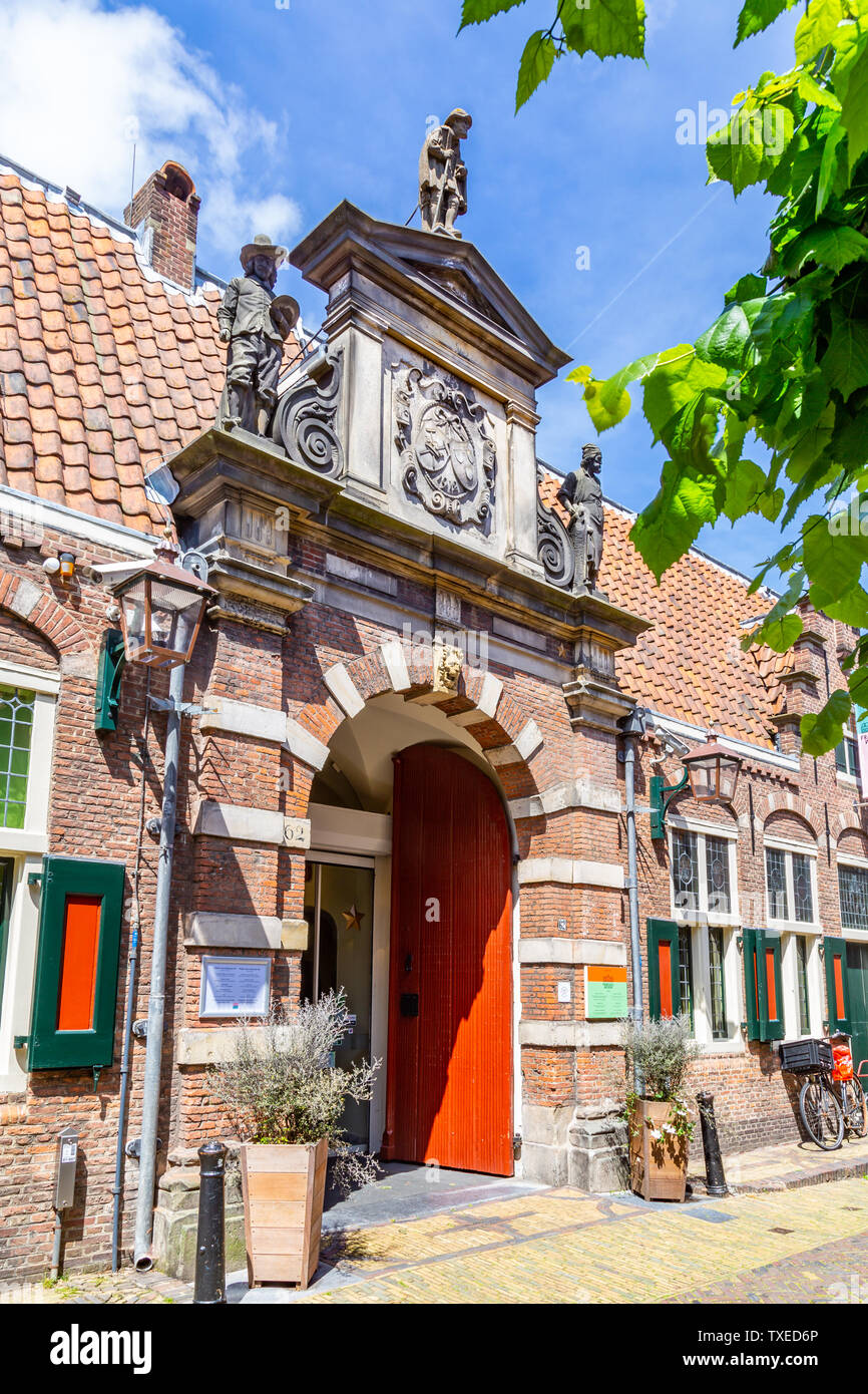 Haarlem, The Netherlands - May 31, 2019: Entrance Frans Hals museum a famous Dutch Golden Age painter who lived in Haarlem. Stock Photo