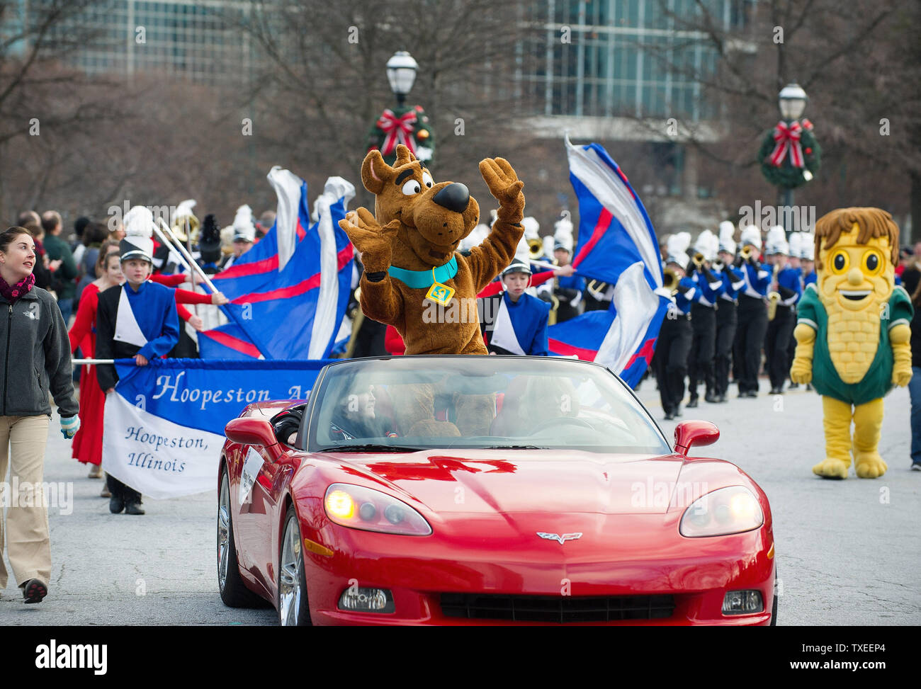 Floats including the popular cartoon character Scooby Doo joins