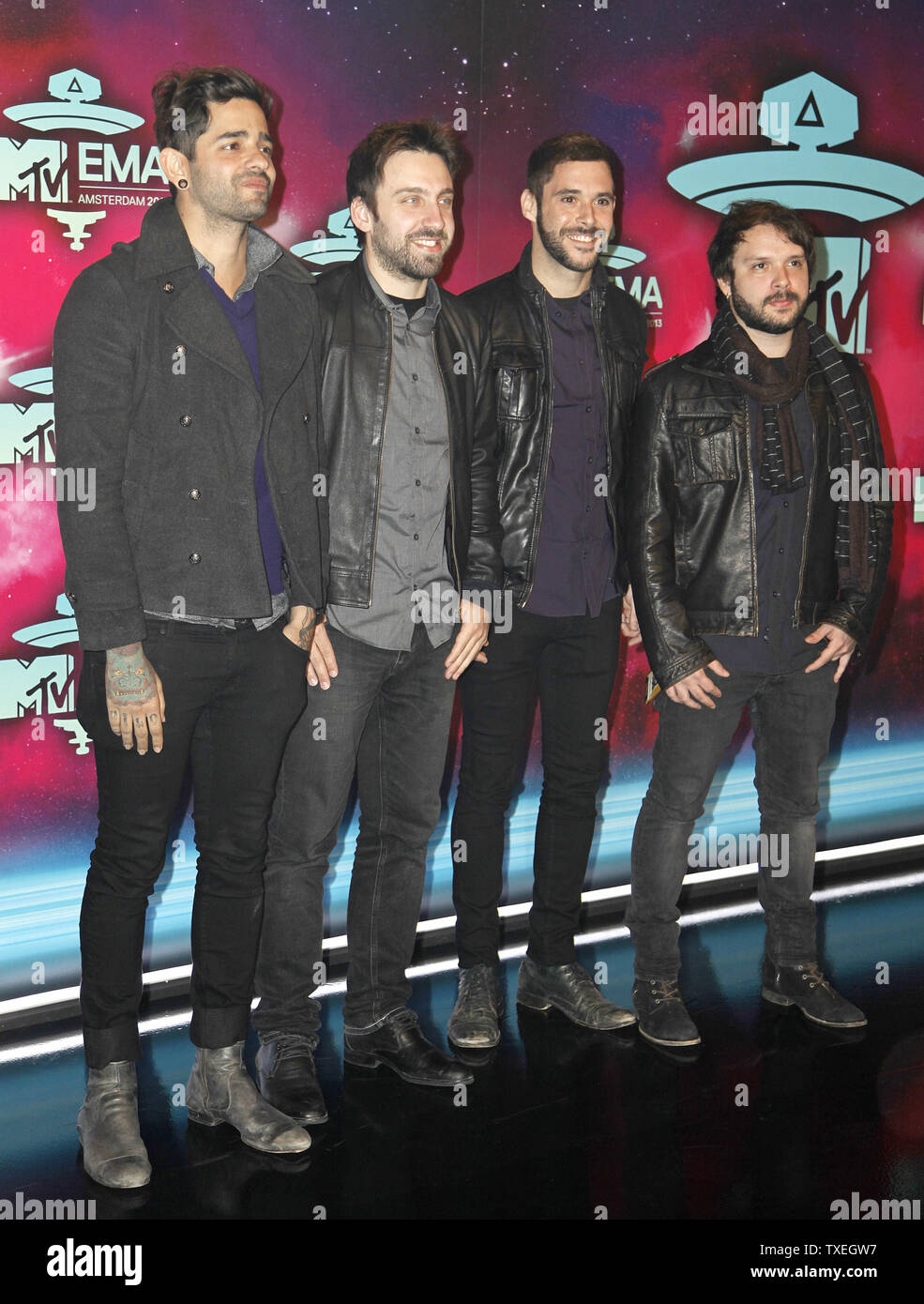The band Fresno arrives at the MTV Europe Music Awards in Amsterdam
