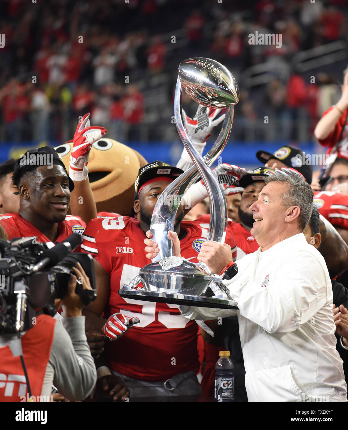 The Ohio State Buckeyes celebrate their 247 victory over the USC