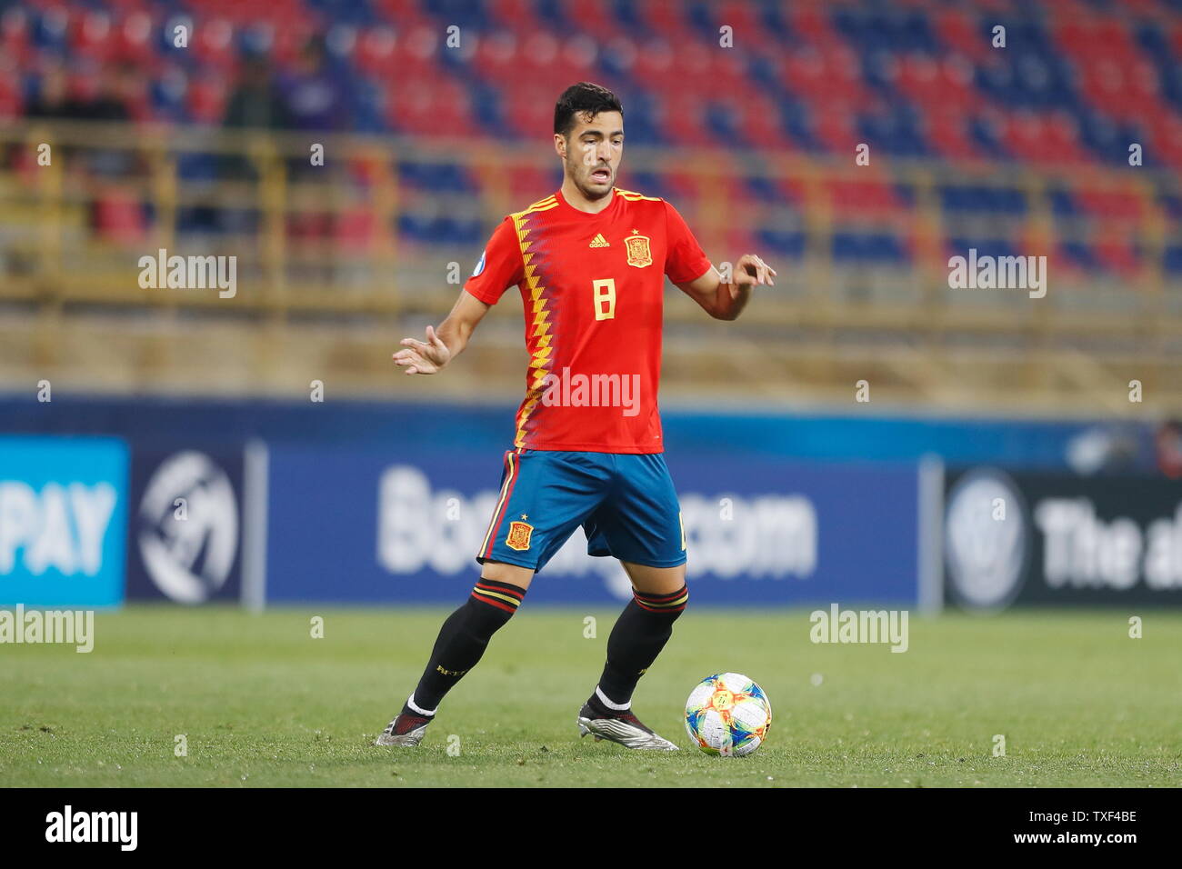 the Stadio Renato Dall'Ara, Bologna, Italy. 22nd June, 2019. Mikel Merino (ESP), JUNE 22, 2019 - Football/Soccer : UEFA European Under-21 Championship 2019 Group stage match between Under-21 Spain 5-0 Under-21 Poland at the Stadio Renato Dall'Ara, Bologna, Italy. Credit: Mutsu Kawamori/AFLO/Alamy Live News Stock Photo
