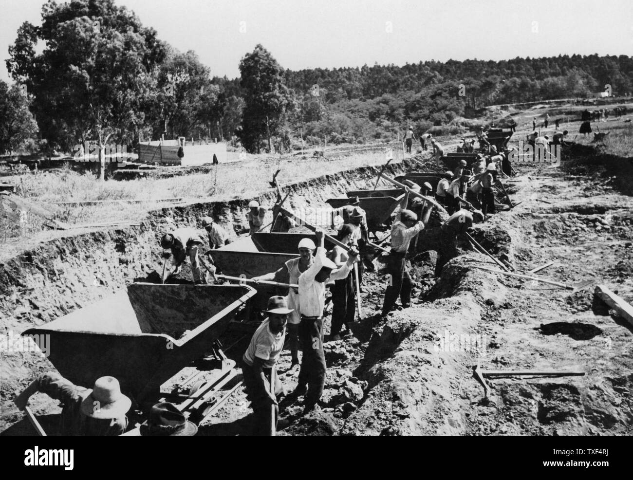 Italy, Rome, excavations of the construction site of the universal ...