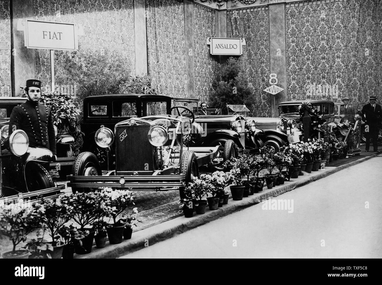italy, rome, salone espositivo dell'automobile, 1928 Stock Photo