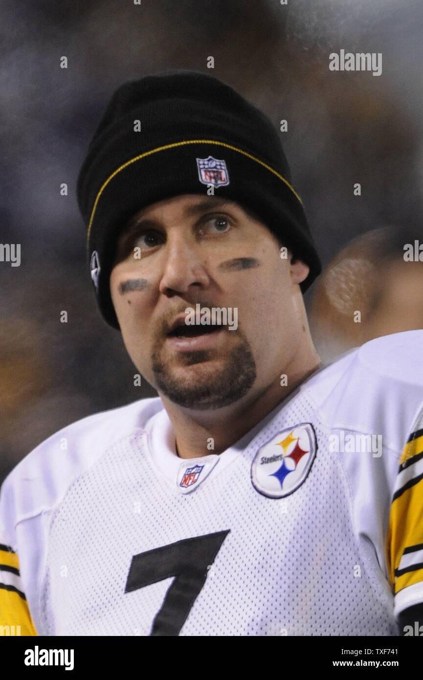 Pittsburgh Steelers Quarterback Ben Roethlisberger Looks On From