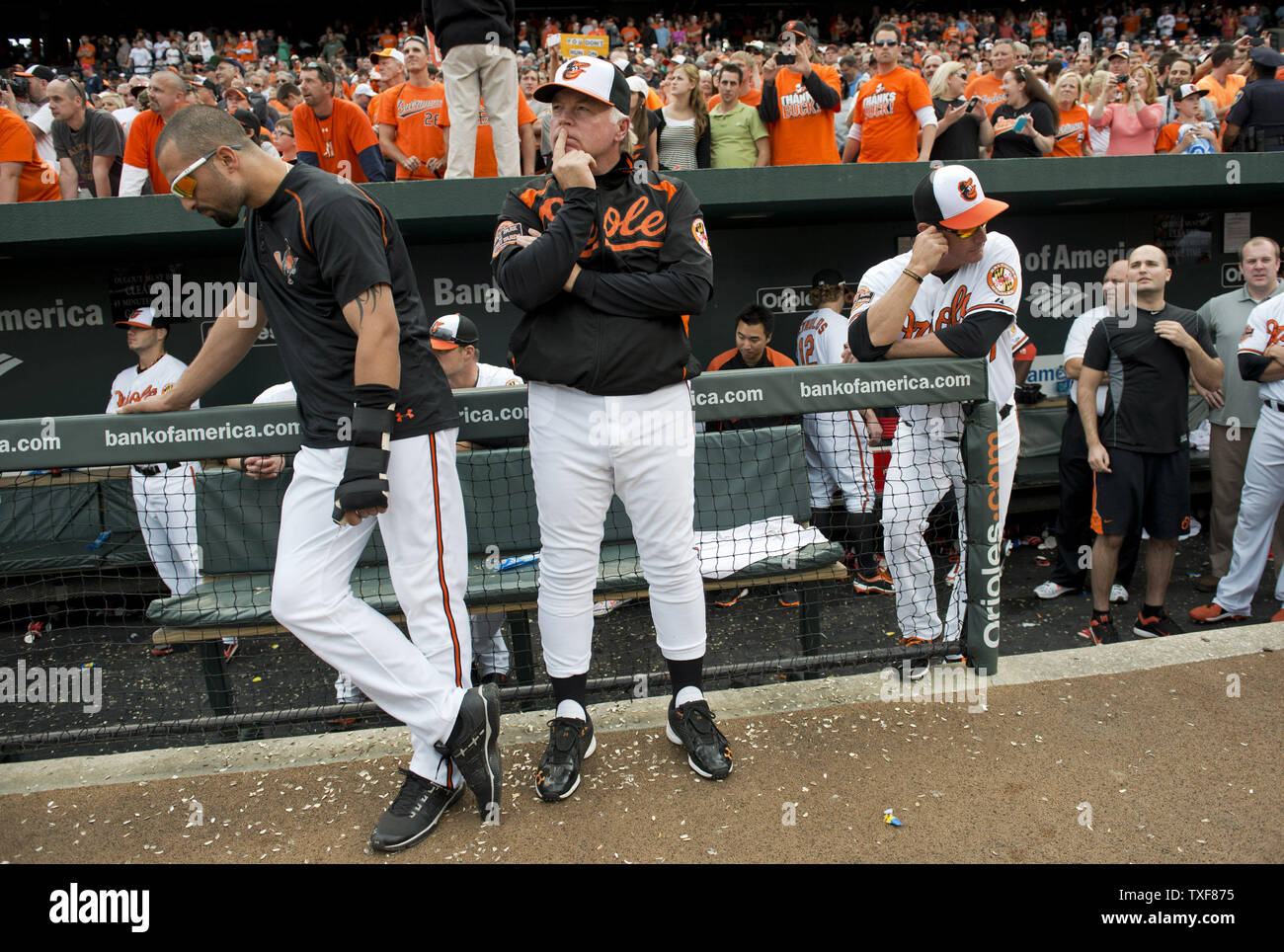 Baltimore Orioles Manger Buck Showalter C Out Fielder Nick