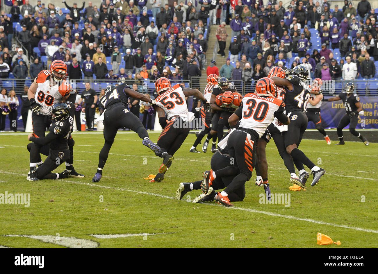 Multiple Baltimore Ravens Players Are Flagged For Holding As