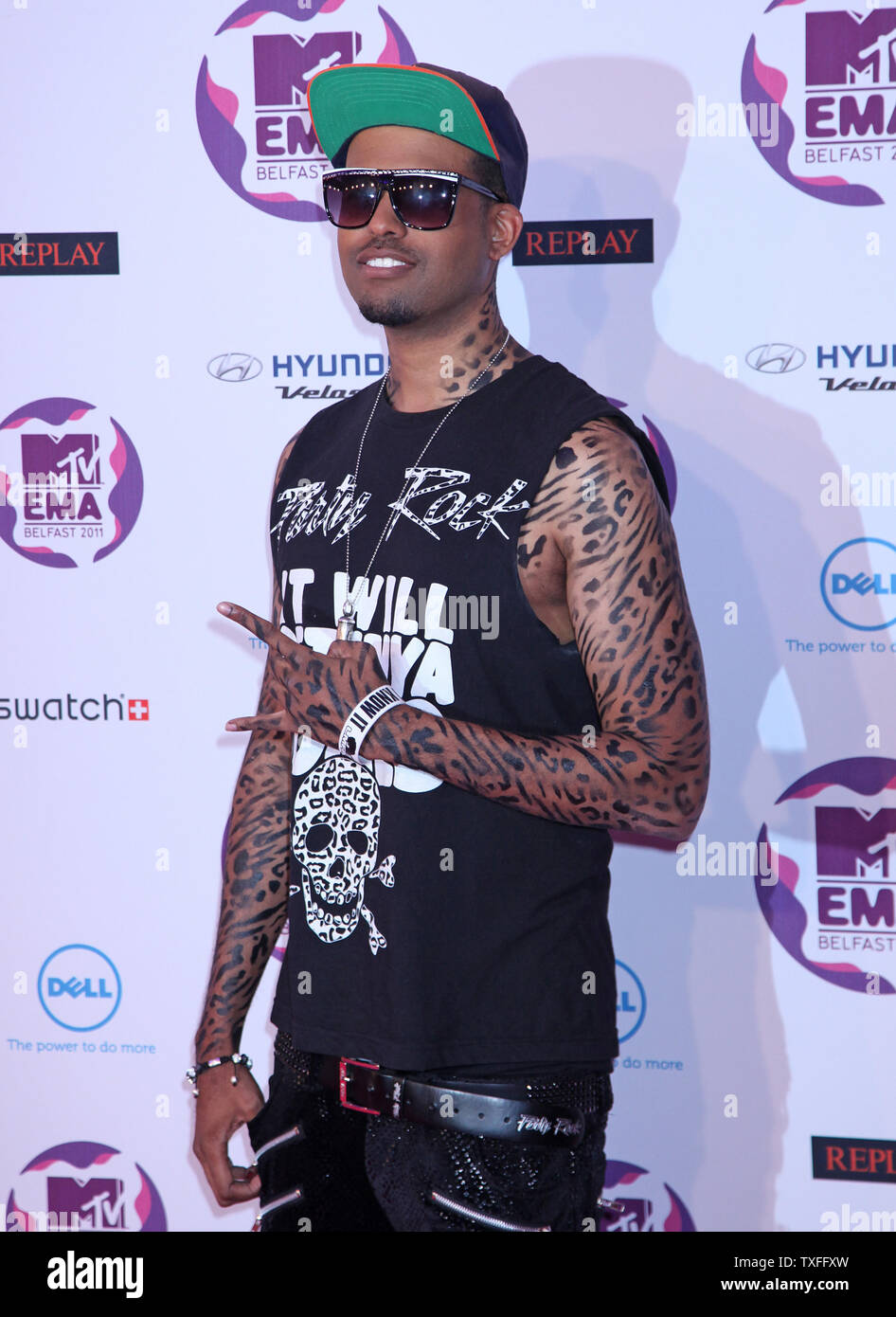 GoonRock arrives on the red carpet at the MTV Europe Music Awards in ...
