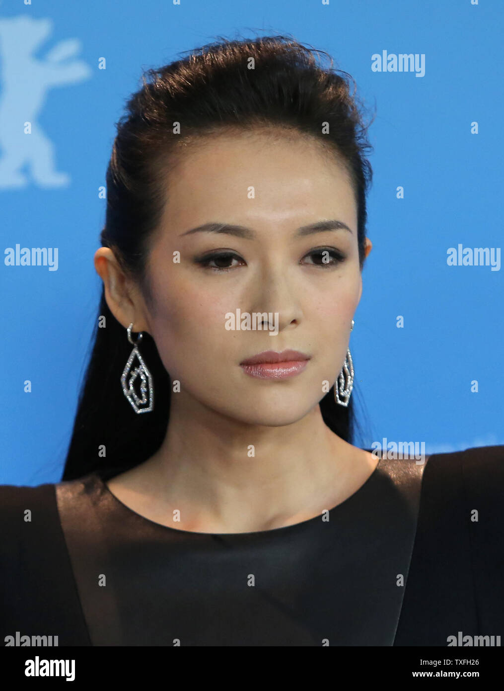 Zhang Ziyi arrives at the photo call for the film 'The Grandmaster' during the opening of the 63rd Berlinale Film Festival in Berlin on February 7, 2013.   UPI/David Silpa Stock Photo