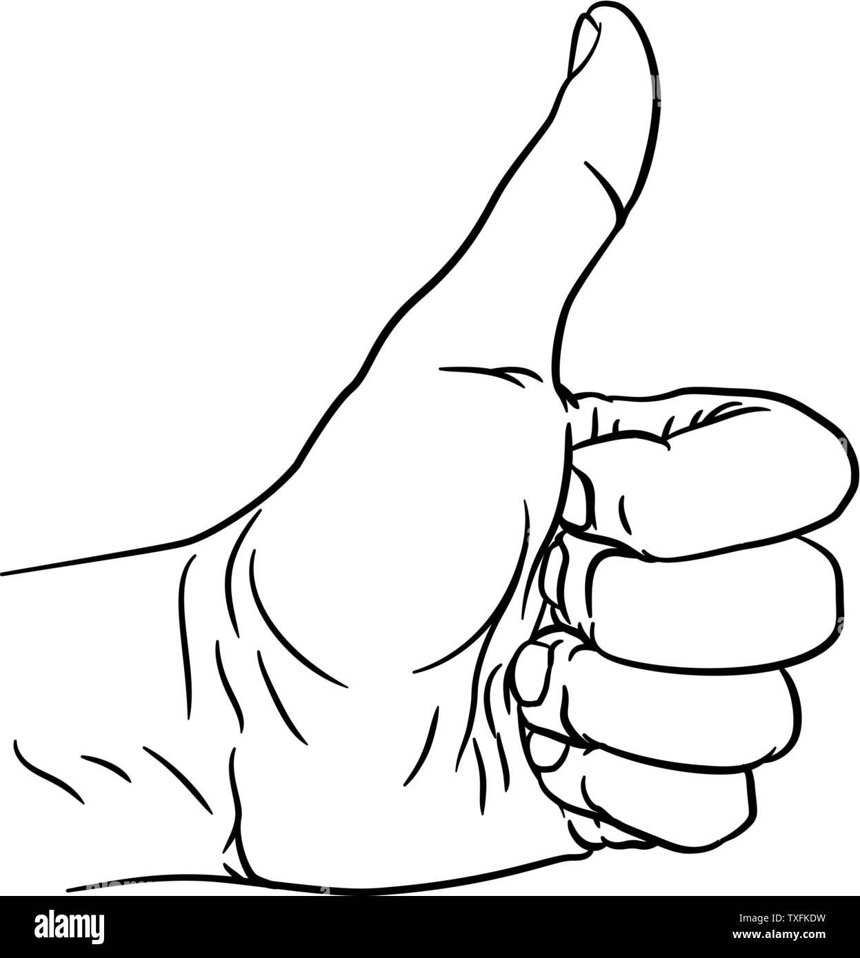 foreshadowed thumbs up drawing of hands